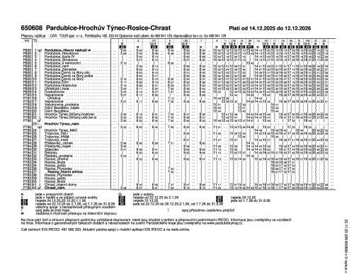 0650608 - Pardubice - Hrochův Týnec - Chrast