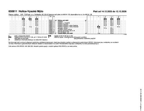 0650611 - Holice - Vysoké Mýto